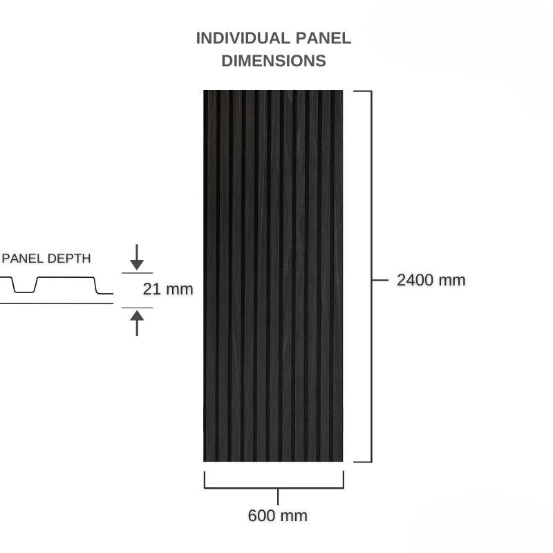 Black Oak - Premium Acoustic Wall Panel