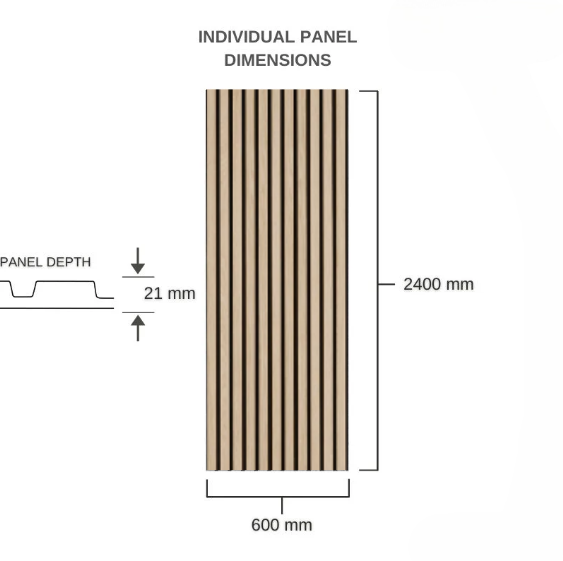 Natural Oak - Premium Acoustic Wall Panel